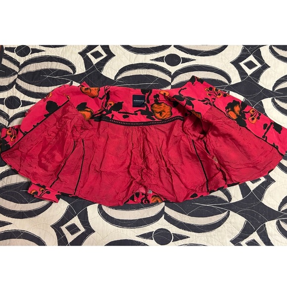 MAGASCHONI Silk Floral Jacket Blouse Top Pink Black - Picture 6 of 11